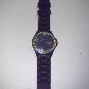♦️ 
Purple Watch with‎ Rhinestone Bezel
